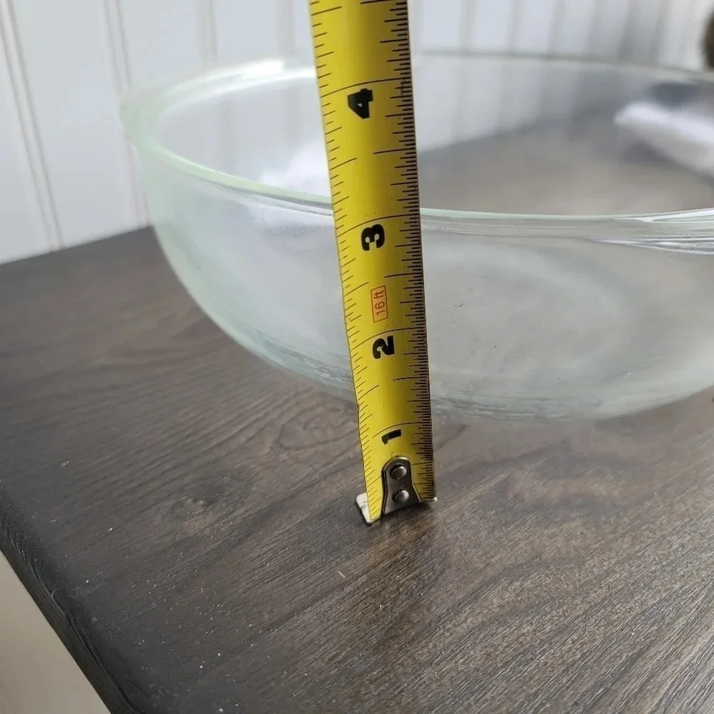 Vintage Pyrex #024 Clear Advantage Glass Round Quart 8.5